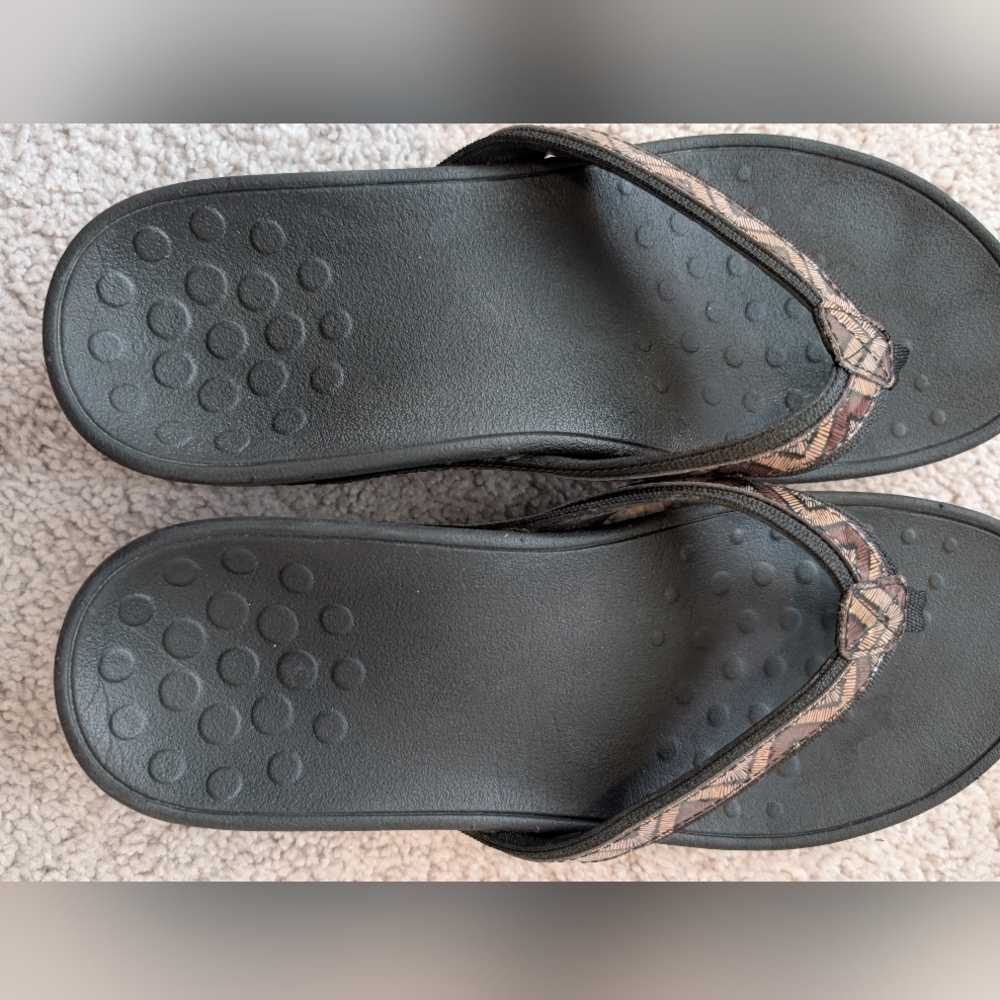 Vionic Women’s Size 9 High Tide Arch Sandal Flip Flop Black Orthopedic Classic - Picture 8 of 13